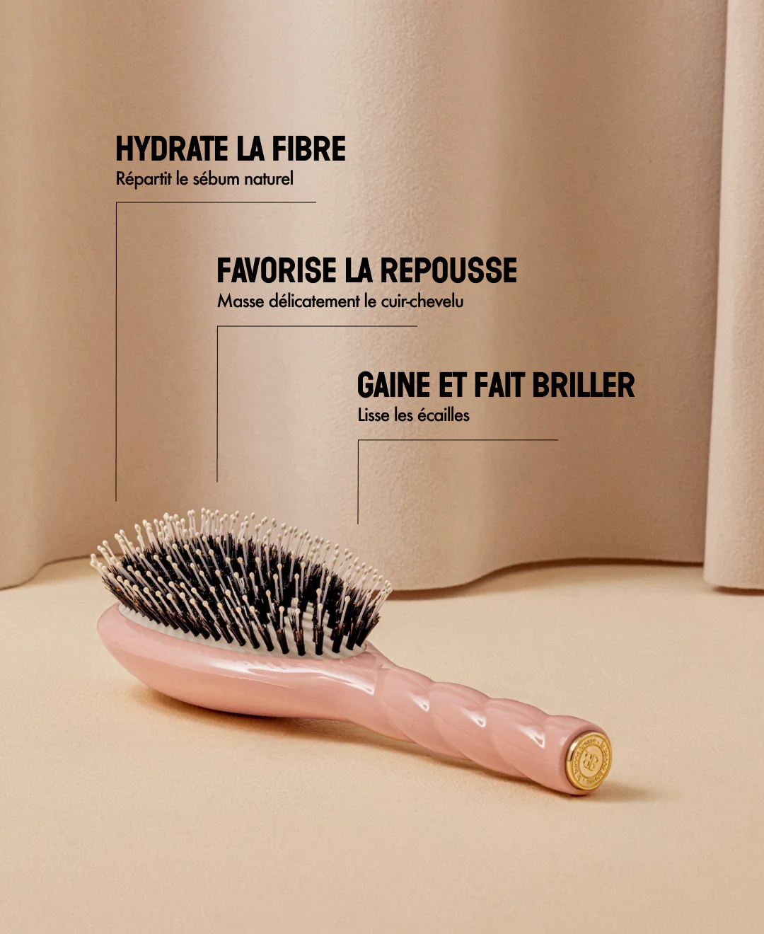 N.03 La Brosse Cuir Chevelu Sensible l'Indispensable Douceur Rose Poudré - Image 14