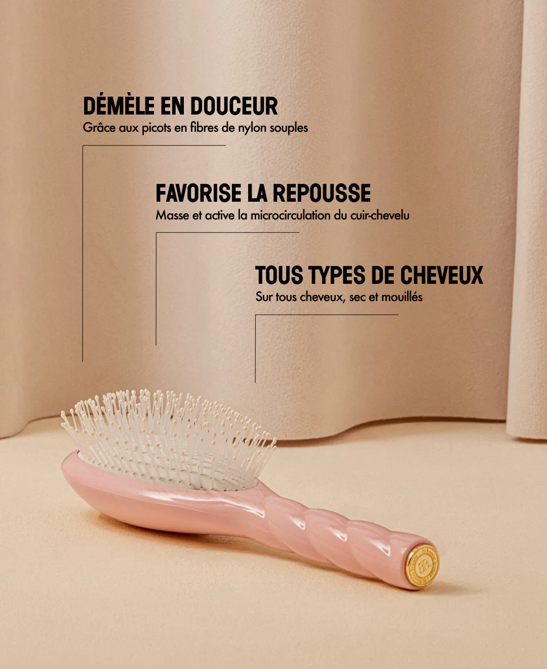 N.04 La Brosse Démêlante & Massante La Miracle Rose Poudré - Image 14