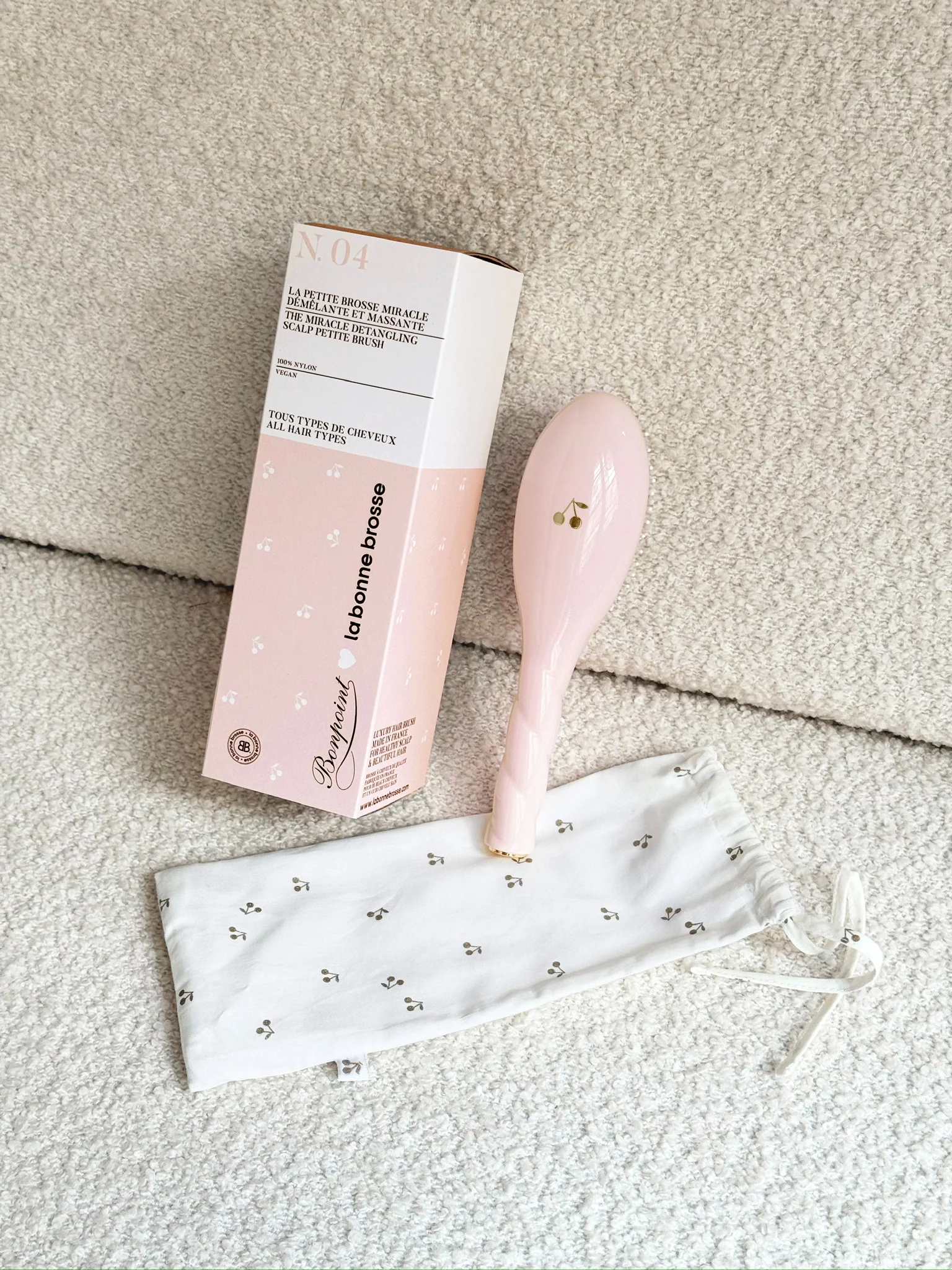 Bonpoint x La Bonne Brosse N.04 La Petite Brosse Enfant Rose Lilas et son Pochon Offert - Image 3