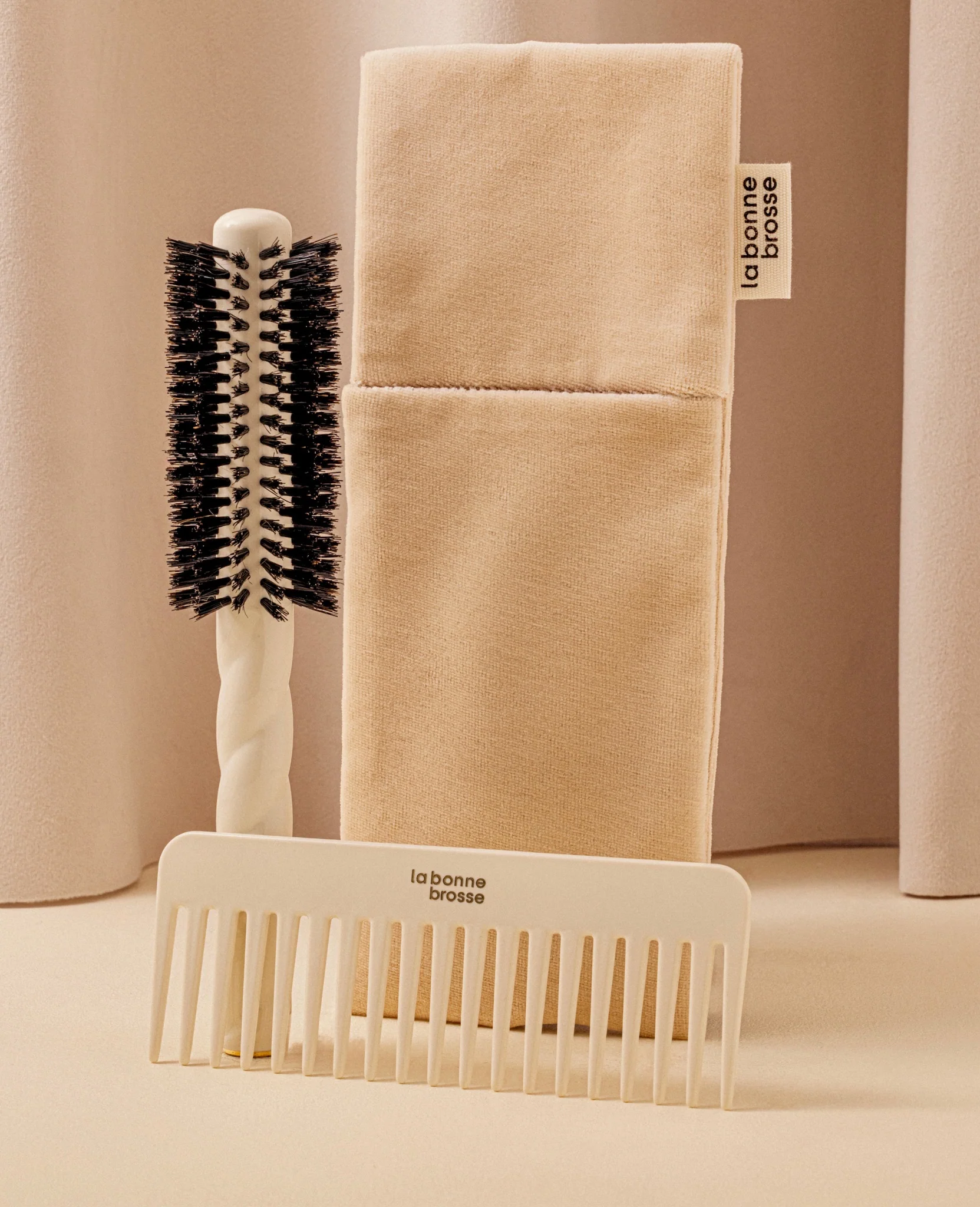 La Pochette "Brosse Ronde" Blanc Crème - Image 3