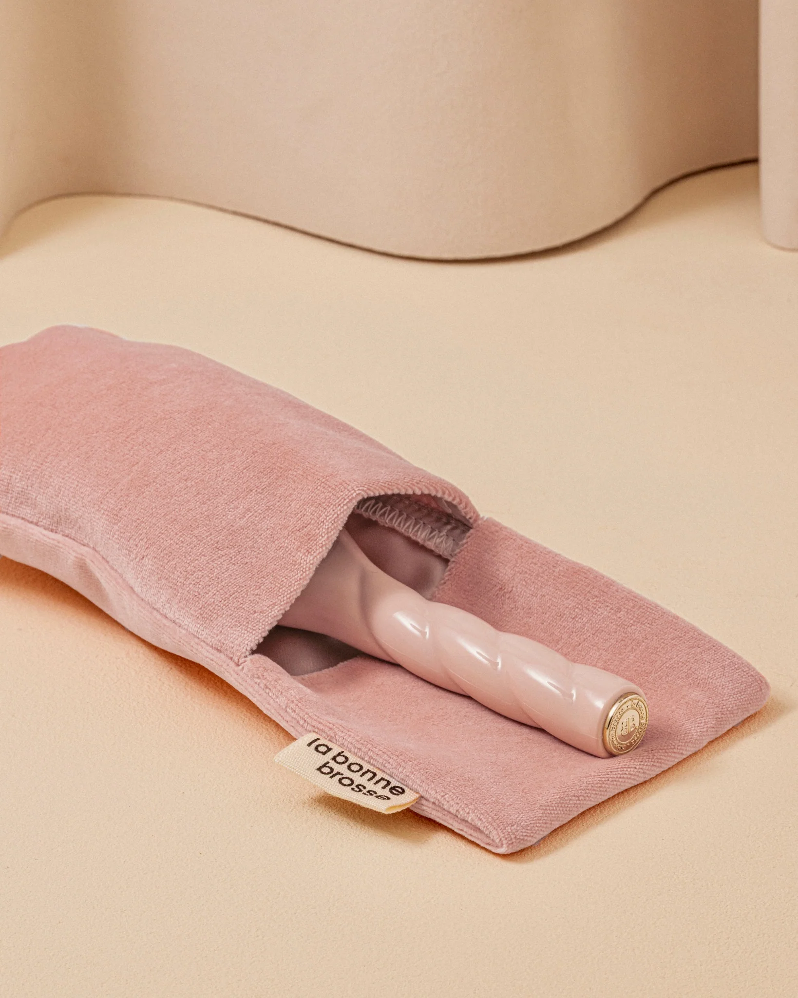 La Pochette "Grande Brosse" Rose Poudré - Image 3