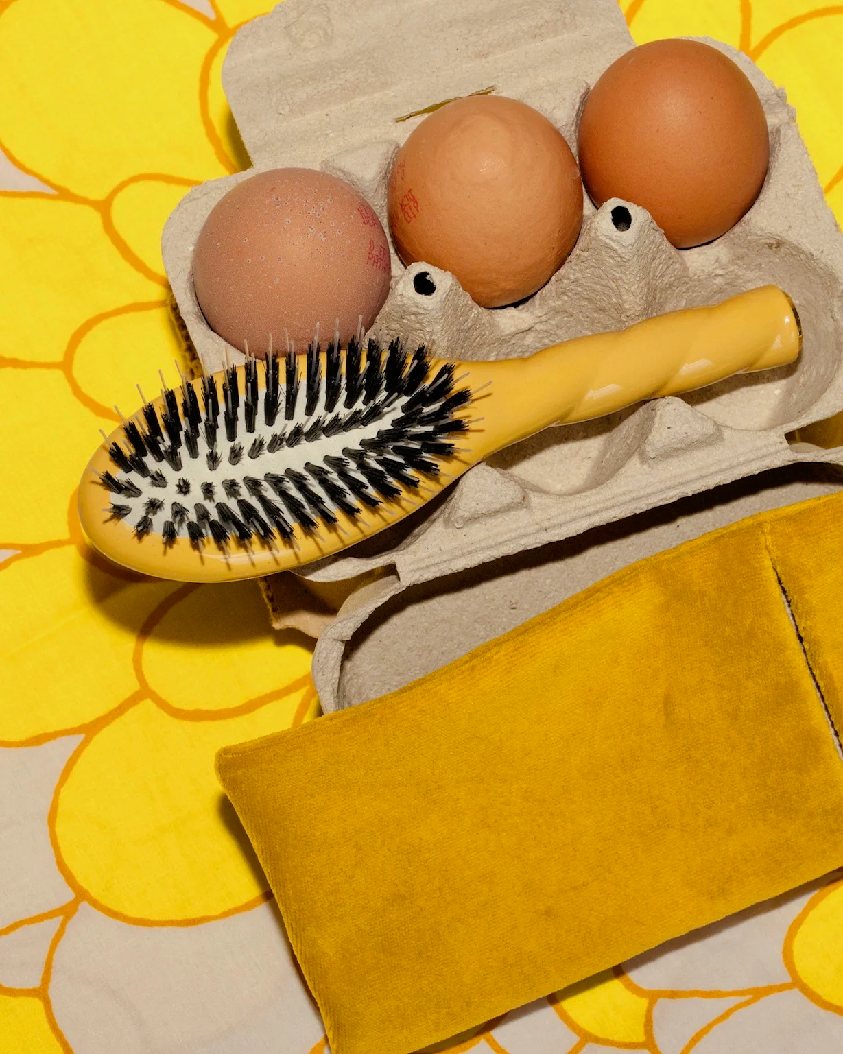 La Pochette "Petite Brosse" Jaune Safran - Image 4