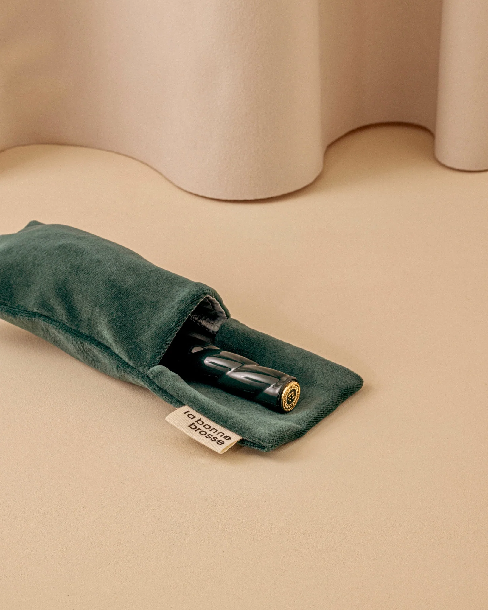 La Pochette "Petite Brosse" Vert Emeraude - Image 4