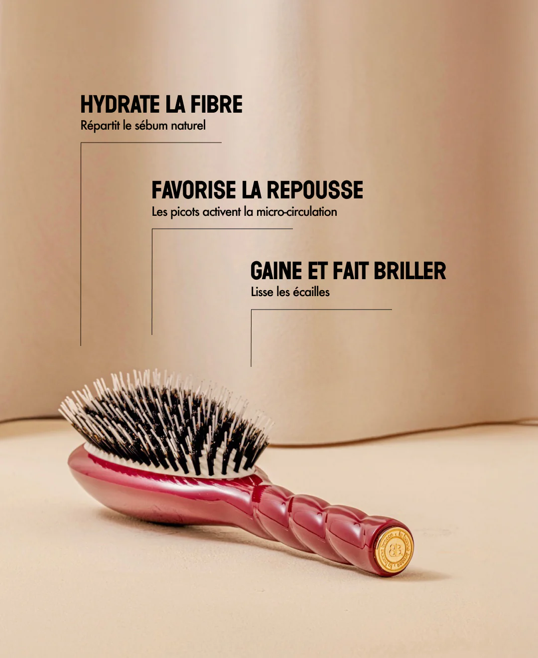 N.02 La Brosse Démêlante & Soin l'Indispensable Rouge Cerise - Image 15