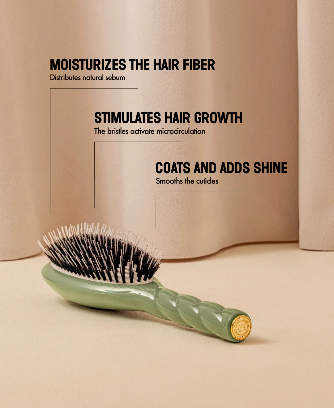 N.02 La Brosse Démêlante & Soin l'Indispensable Vert Amande - Image 11