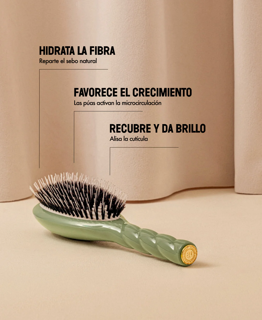 N.02 La Brosse Démêlante & Soin l'Indispensable Vert Amande - Image 12