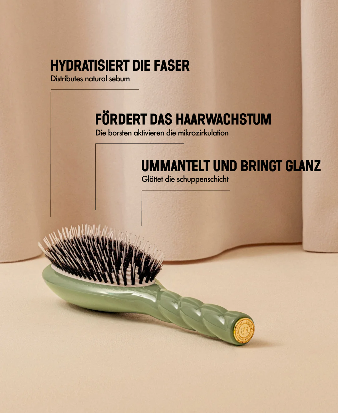 N.02 La Brosse Démêlante & Soin l'Indispensable Vert Amande - Image 13