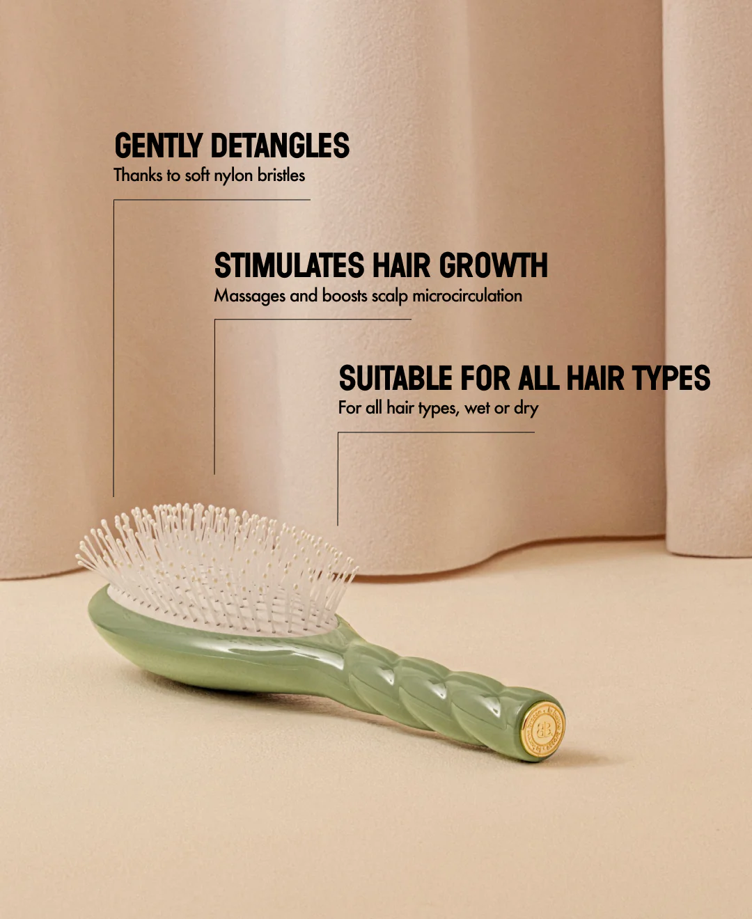 N.04 La Brosse Démêlante & Massante La Miracle Vert Amande - Image 12