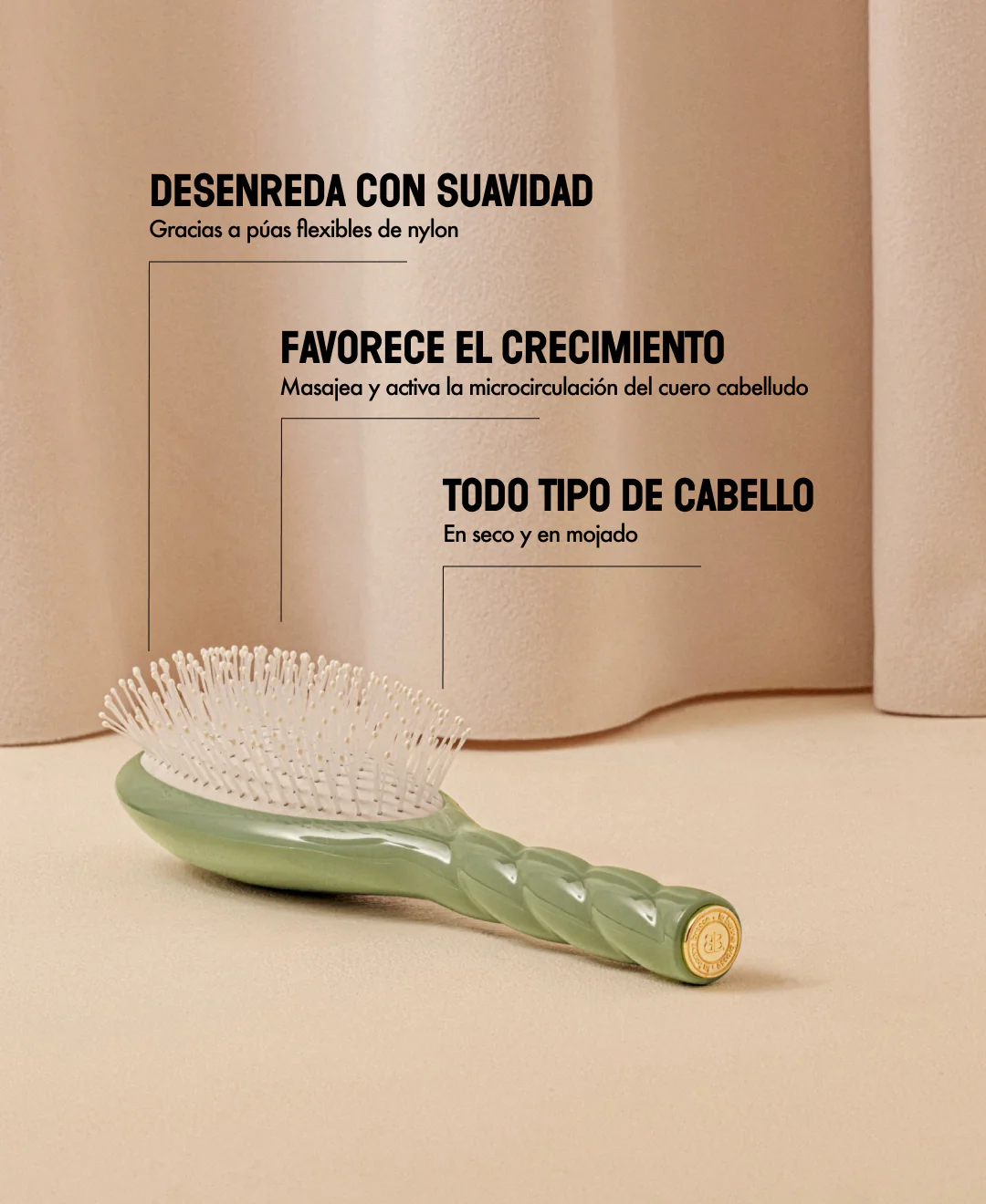 N.04 La Brosse Démêlante & Massante La Miracle Vert Amande - Image 13