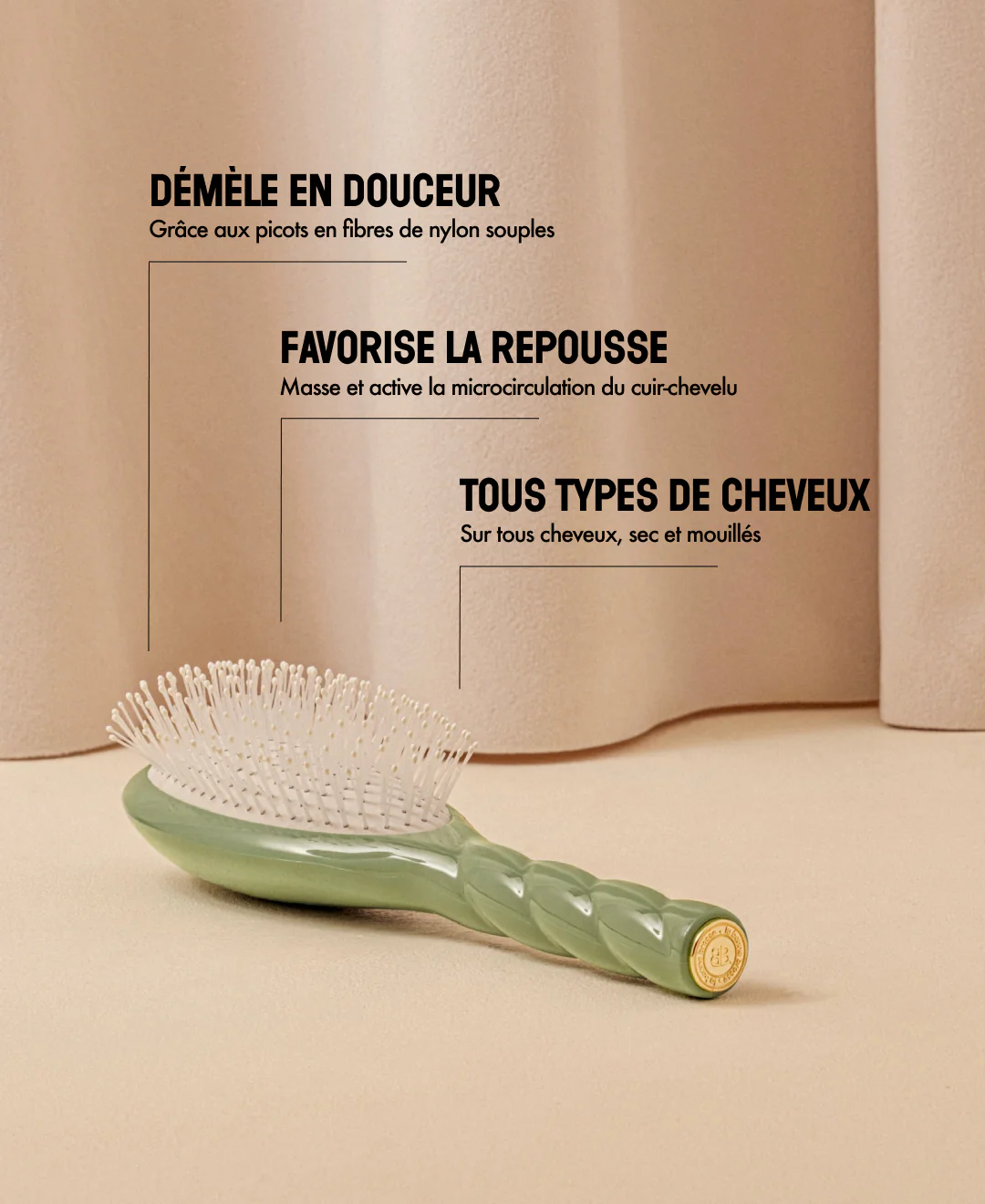 N.04 La Brosse Démêlante & Massante La Miracle Vert Amande - Image 14