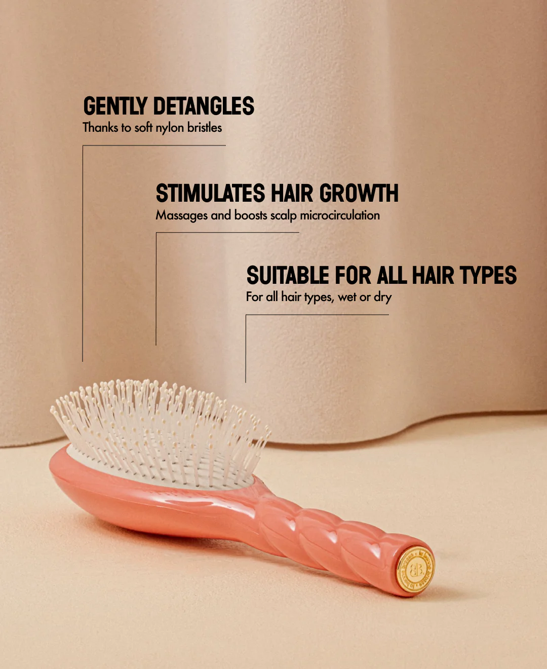 N.04 La Brosse Démêlante & Massante La Miracle Corail - Image 13