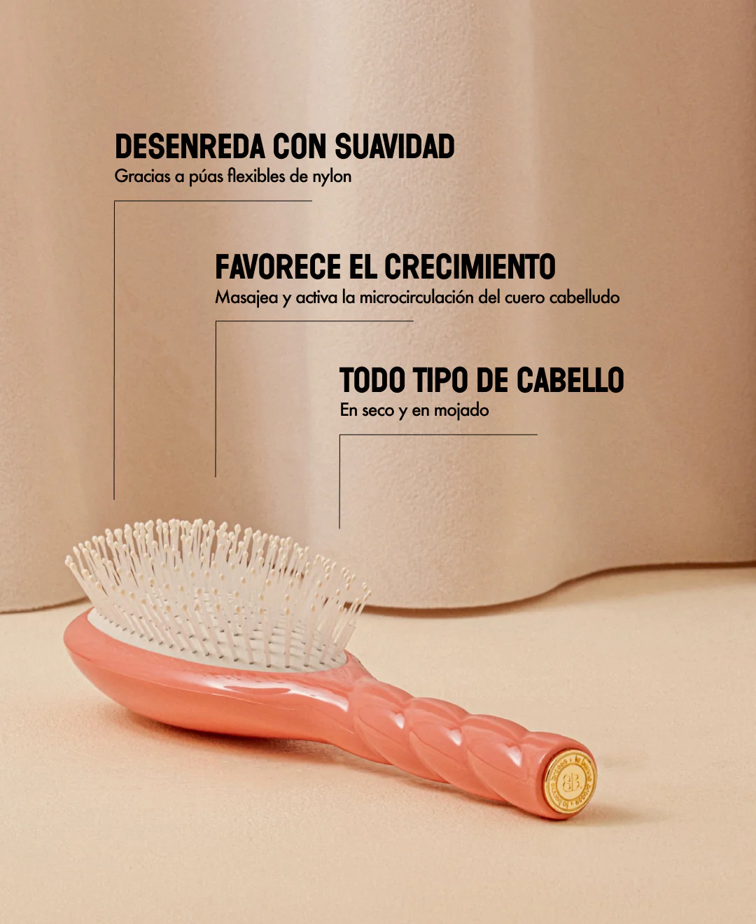 N.04 La Brosse Démêlante & Massante La Miracle Corail - Image 14