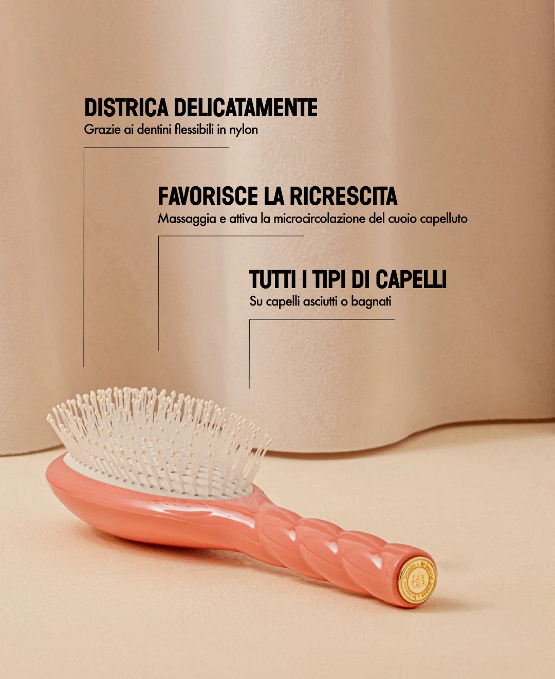 N.04 La Brosse Démêlante & Massante La Miracle Corail - Image 16